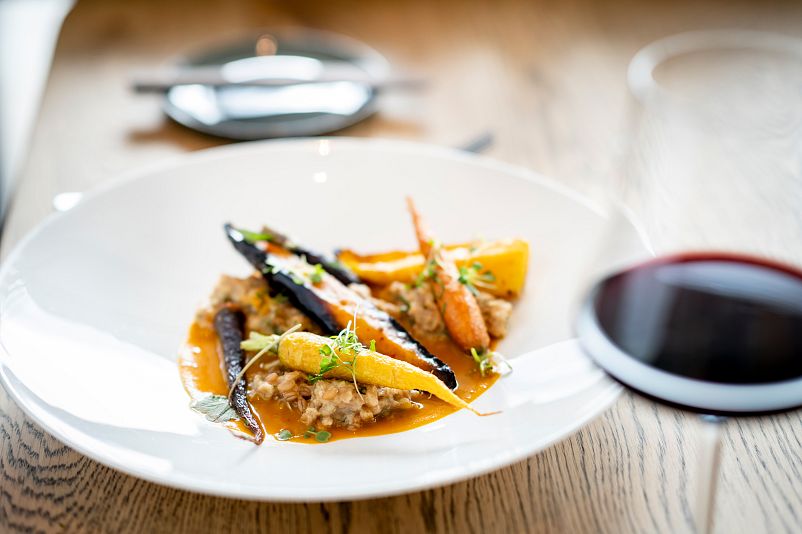Vegetarian course at the LUMI restaurant