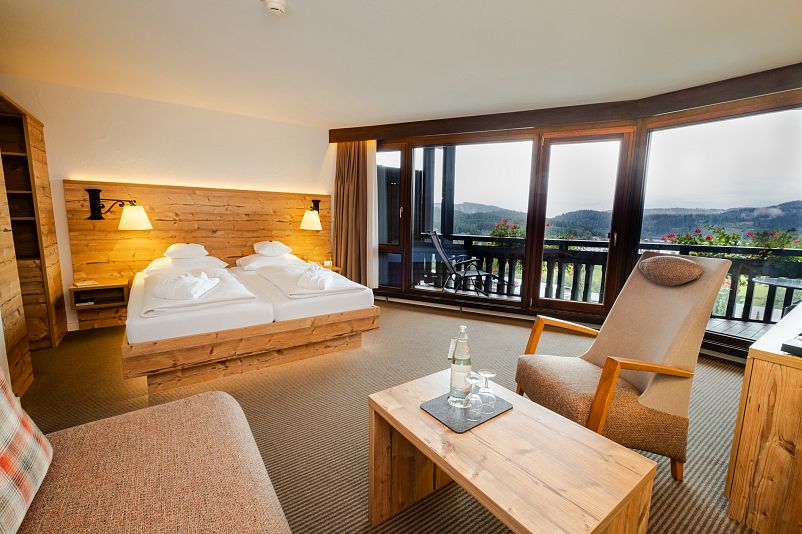 Doppelzimmer Komfort Süd mit Balkon und Aussicht