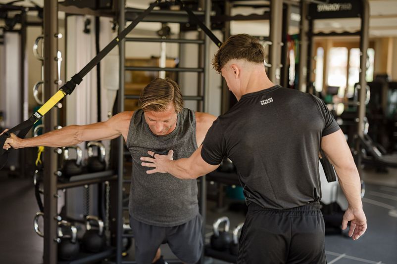 Personal training with TRX at Posthotel Achenkirch
